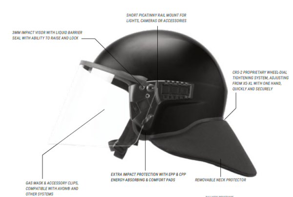Busch Protective AMR-1E Riot (impact) helmet - Afbeelding 5